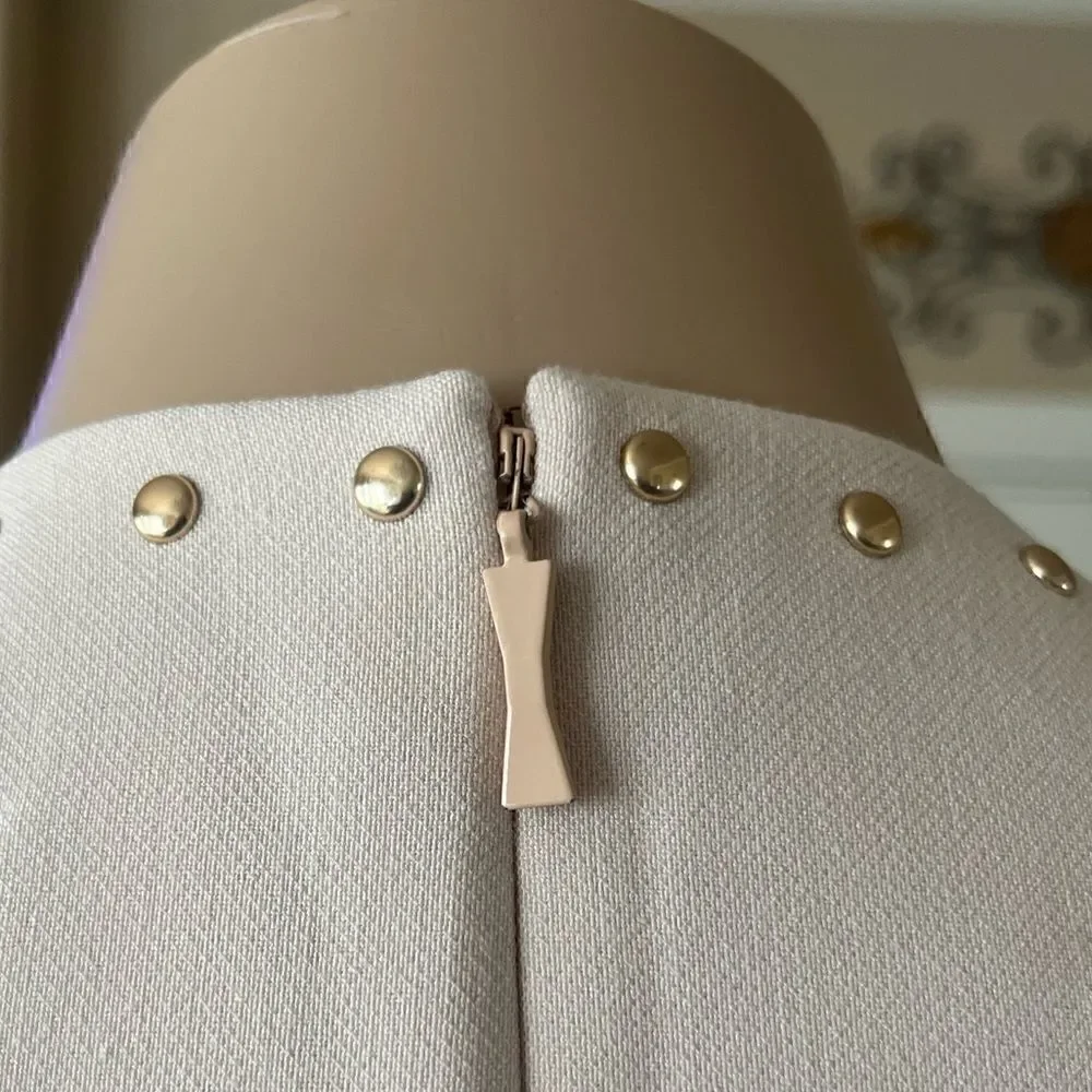Kate spade  pale pink with gold studded dress A-line shape.